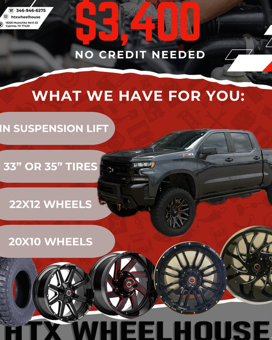 WHEEL TIRE & LIFT PACKAGE 2WD